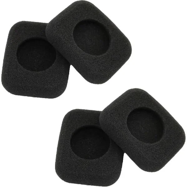 Sommarrea FORM2 Hörlurar In-Ear Hörlurar Öronkuddar Svamp Fyrkantigt Skum Ultralätta Kuddar Slitstarka Bekväma Svarta 4-pack, 50*40mm