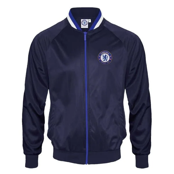 Chelsea FC Herr Bomberjacka med klubbmärke S Marinblå