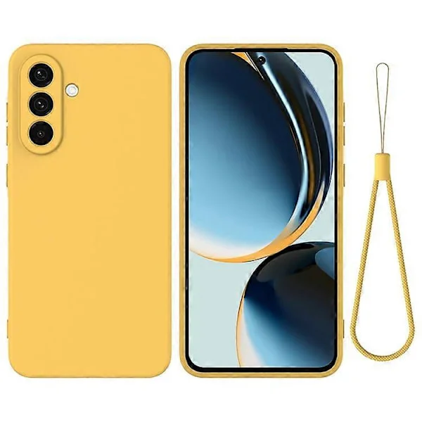 Kompatibel med Samsung Galaxy F56 5G / M56 5G Flytande Silikonskal Telefon Baksida med Handrem