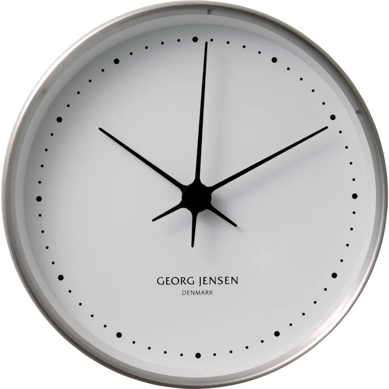 Georg jensen Henning Koppel Veggur Stål/Hvit 10 cm' - 'Stål / hvit