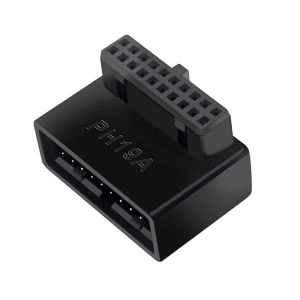 Datamaskin Hovedkort Header Adapter USB 3.0 19P/20P 90 Degree L Rettvinklet Desktop Converter Hovedkort Converter