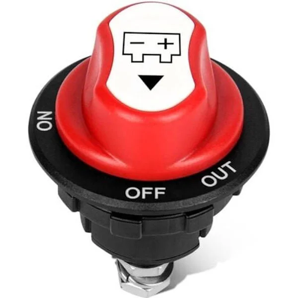 Batteri Isolator Kontakt 12V 100A Max 24V ON-OFF-OUT 3 Position Batteri Afbryder Kontakt 12V Bil Batteri Afbryder Kontakt Til Marine Båd Autocamper