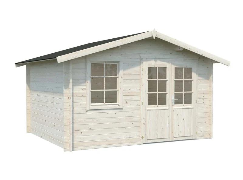 Palmako Klara Stuga 10,8 m²/inv. 10,4 m², utan golv, obehandlad, Stugor & förråd