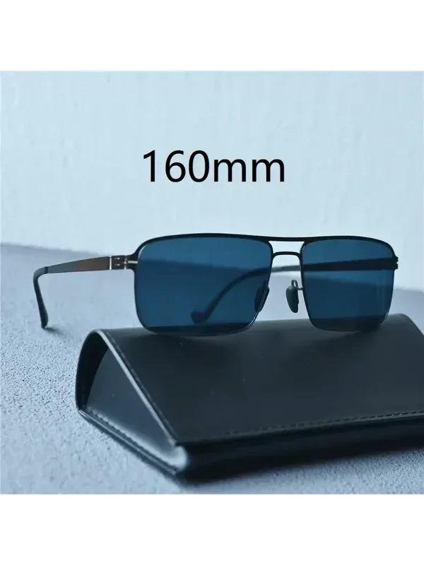 AliExpress - Vazrobe 160 mm übergroße Herren-polarisierte Sonnenbrille ohne Schraube, Sonnenbrille für Herren, Business, rechteckig, schwarz 
