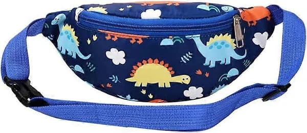Dinosaur Waist Bag, Kids Waist Pack Cartoon Hip Bag Belt Bag Fanny Pack Fabric Nylon Money Belt Crossbody -Qin
