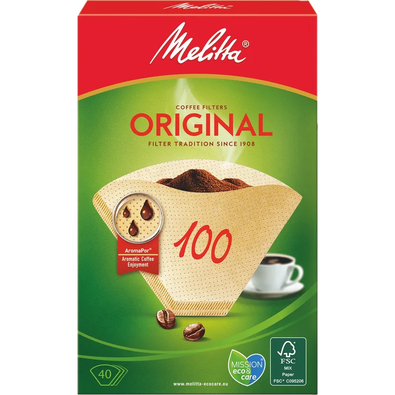 Melitta 100/40 Ubleget Kaffefiltre | KitchenOne