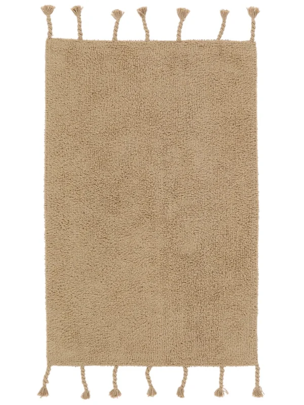 Zale Tapis De Bain 60X90 Beige Coton Lavable