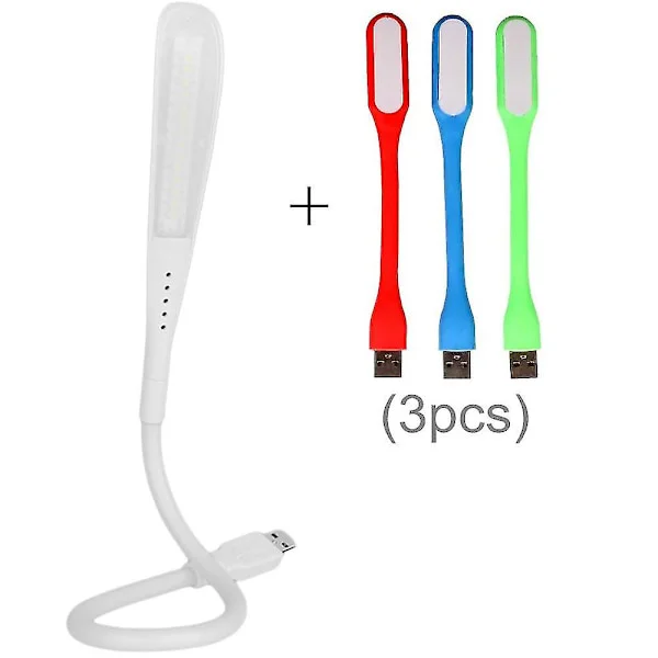 Kannettava LED-pöytävalaisin, LED-lukuvalo USB-latausportilla
