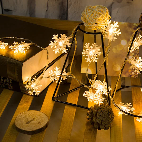 Snöflinga små fargerike lysslynge LED lysslynge lysslynger