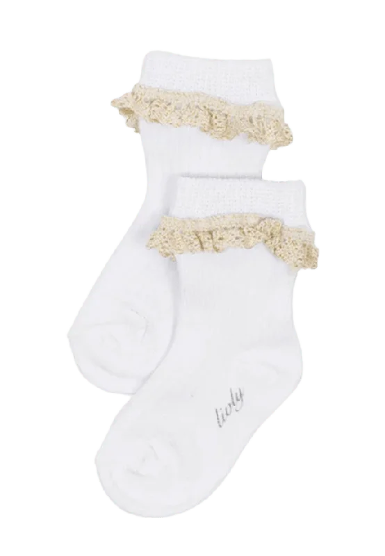 Livly Lace Socks Strumpor & strumpbyxor Dam Vit 21