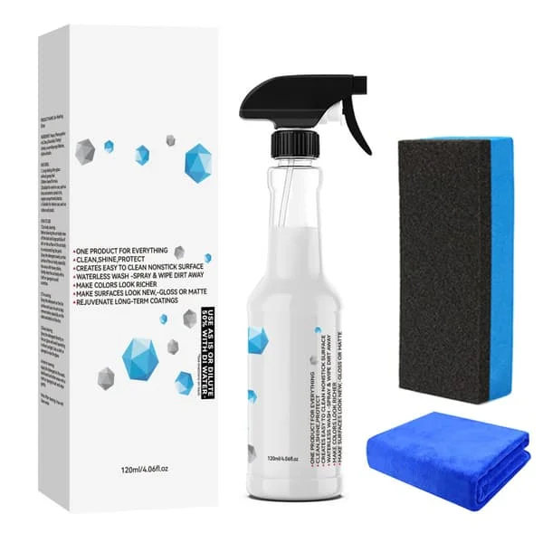 Keramisk lackförsegling bilbeläggningsspray multifunktionell polering och rengöring biltvätt 120 ml