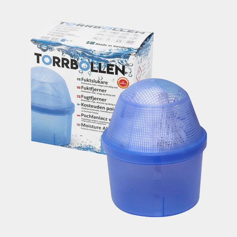 Fugtfjerner Torrbollen Original, virkningsareal op til 14 m², genopfyldelig + 1 tørrepatron (450 gram)