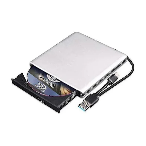 Extern Blu Ray DVD-enhet 3D, Usb 0 och Type-c Bluray Cd Dvd-läsare Slim Optisk Portabel Blu-ray D