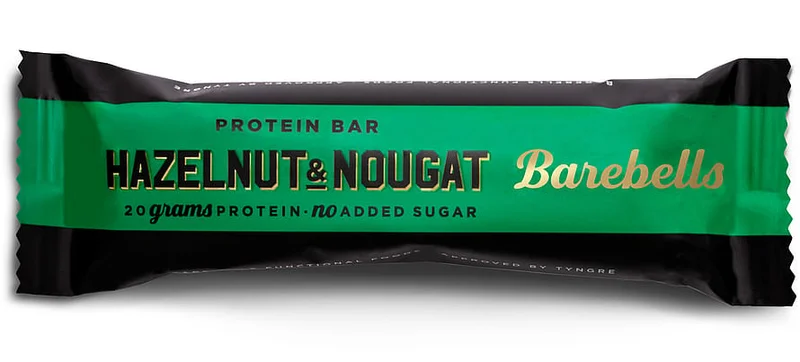 2 for 40,-, Barebells Proteinbar Hazelnut & Nougat 55 g, Sport & Velvære, Protein & Energi, Energi- Og Proteinbarer