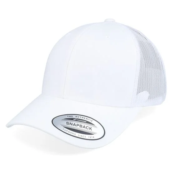Yupoong - White trucker Caps - Retro White Trucker @ Hatstore