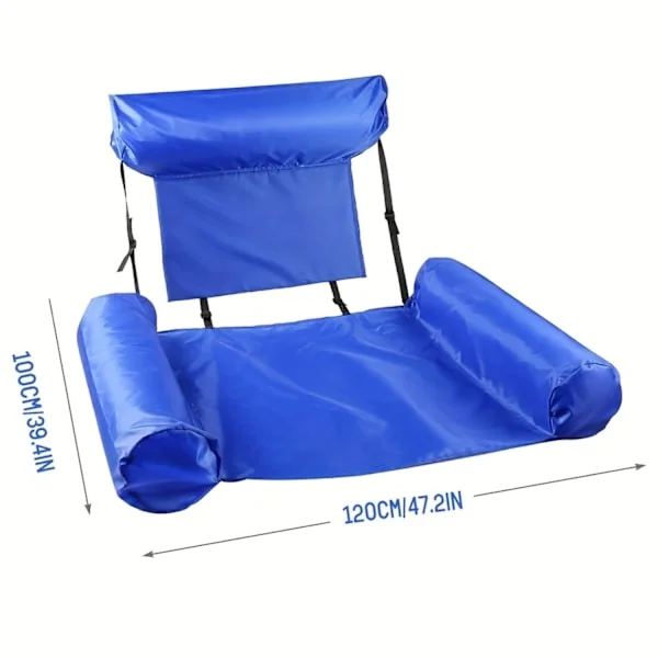Lyxig Uppblåsbar Vattenlounge - Hållbar PVC Flytande Säng Soffa (Grön)