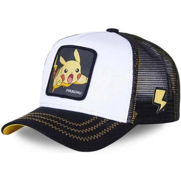 Cartoon Pikachu Mesh Cap Baseball Cap Kids Cap Casual Outdoor Black