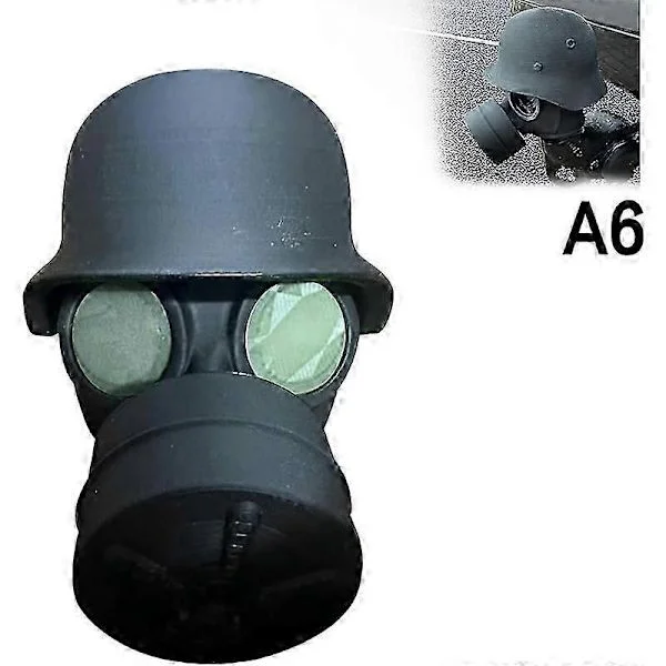 Dragkrokskydd med stålhjälm och gasmask 3D-printat dragkrokskulskydd förhindrar att mottagarröret rostar