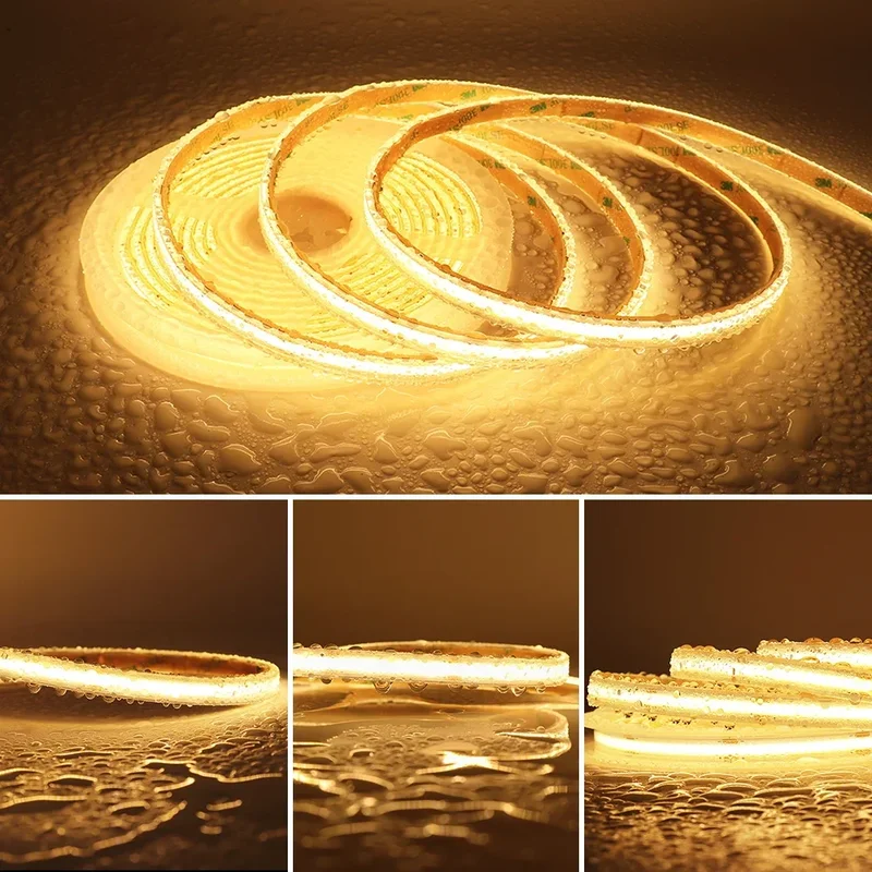 AliExpress - IP68 étanche COB LED bande 12V Sauna LED bande cuisine 24V LED bande extérieure bande éclairage salle de bain COB LED bande