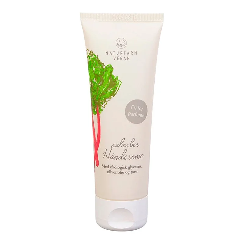Naturfarm Vegan Rabarber HåndcremeTube 75 ml, Hudpleje, Håndpleje, Håndcreme