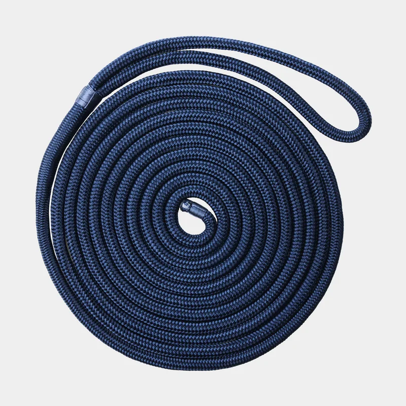 Festmacher / Festmacherleine mit gespleißter Schlaufe NOCK Smögen, 24-fach geflochtenes Polyester, Ø14 mm, 4 Meter, marineblau - Boot