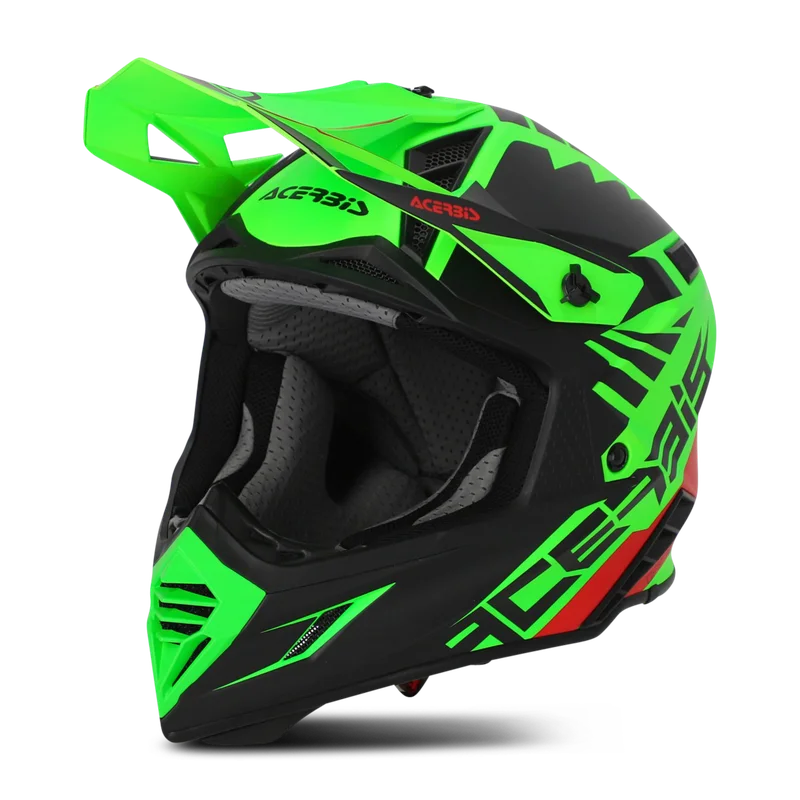 Casque Cross Acerbis X-Track Vert Fluo/Noir S