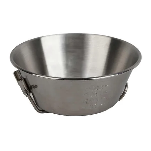 Camping Sammenleggbar Bolle Rustfritt Stål Allsidig Bærbar Sammenleggbar Bolle for Piknik BBQ 300ml