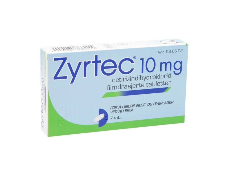 Zyrtec 10 mg tabletter, 7 stk.