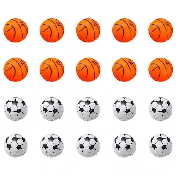 Sports-tema Yo-Yo-baller Sett, Plast Basketball og Fotball Festgaver for Barnebursdag Pinata-fyll, 20-pakning