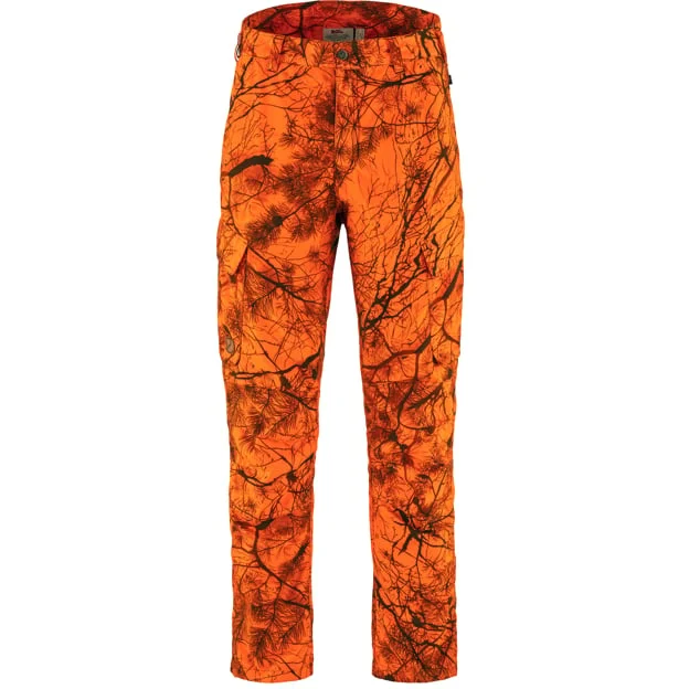 Fjällräven Men's Brenner Pro Winter Trousers in Orange Multi Camo, G-1000 /Hydratic | Size: 44/Regular