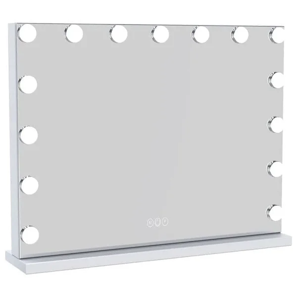 UNIQ XL Hollywoodspegel med 15 LED-lampor och touchfunktion - sminkspegel med belysning - Hollywoodspegel