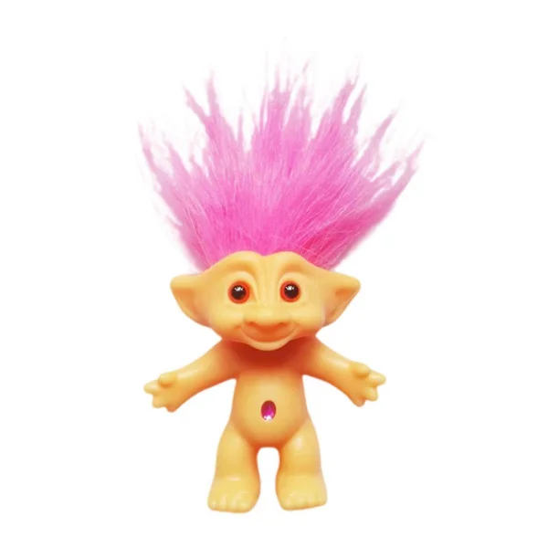 10cm Troll Docka Modell Färgad Långt Hår Dam Docka Miniatyr Figurin Ornament Härlig Leprocauns Ful Alv Docka Actionfigur