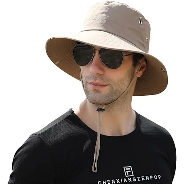 Nya Herr sommarhatt Bred brättad cap Damsolhatt för vandringsfiske