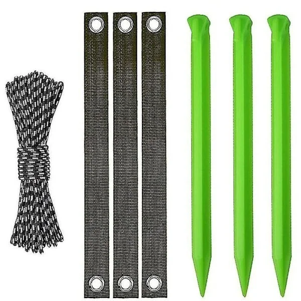 Treutrettingssett Trepelesett Med Stropp Sterkt Tau Og Peler - Trepelesett Med 3 Trestropper. 3 Trepeler. 1 Tau. Trepeler