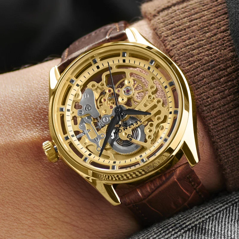 Steele Motus Automatic Skeleton Watch for Men - Skeleton watches