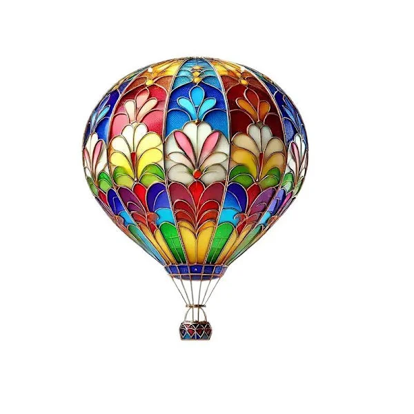 Solcelledrevet hagebelysning i form av en luftballong, solcelledrevet hagebelysning i form av en luftballong, akrylhengende flat solcellelampe-FA-