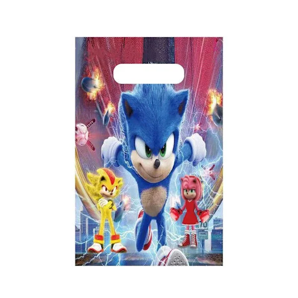 10 stk Sonic the Hedgehog Godtepose Bursdagsfest Pose Gave Godtepose{yh}