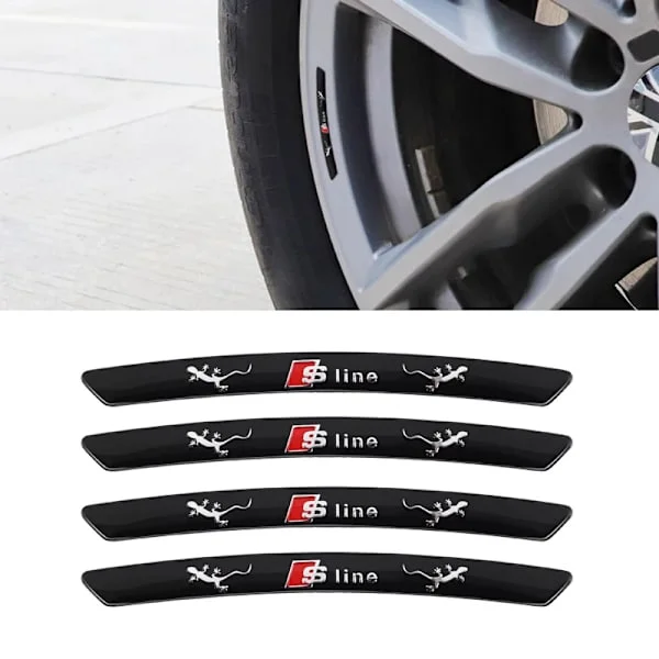 4 st Legering Bil Hjulnav Dekaler Quattro Emblem För Audi A1 A3 A4 B6 B8 B9 A3 A5 A6 A7 A8 Q2 Q7 Q3 Q5 R8 TT S5 S6 RS Sline