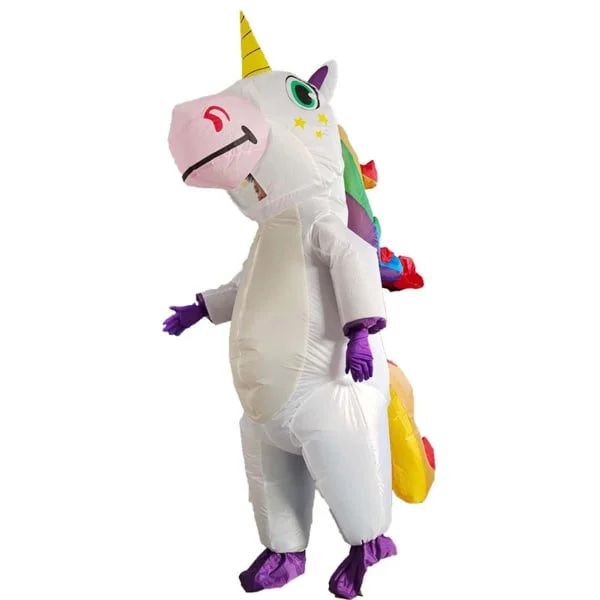Oppblåsbar Unicorn-kostyme Oppblåsbar Unicorn-kostyme for barn og voksne Cosplay Fantasia Party Oppblåsbar Jumpsuit unicorn