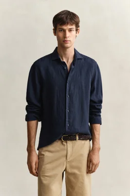 GANT - Linskjorte til herre evening blue