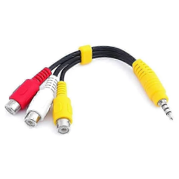 Replacement for Sony TV Video AV Component Adapter Cable, 3.5mm to 3 RCA AV Input Adapter CBF Signal Cable for Sony TV - 23CM/9 inch Edition 0822