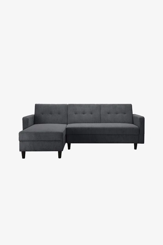 Dorel Home - Hjørnesofa med opbevaring Hartford Ii - Grå - 3-pers sofaer - Fra Homeroom