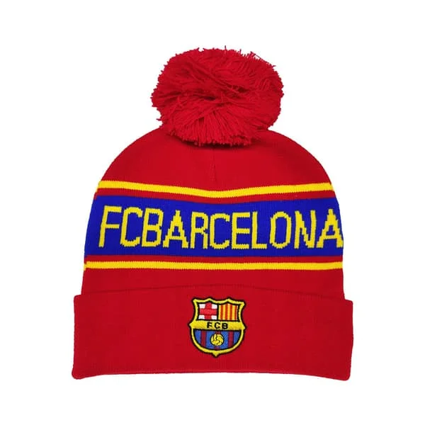 Jalkapalloseuran neulottu pipo (Barça punainen)