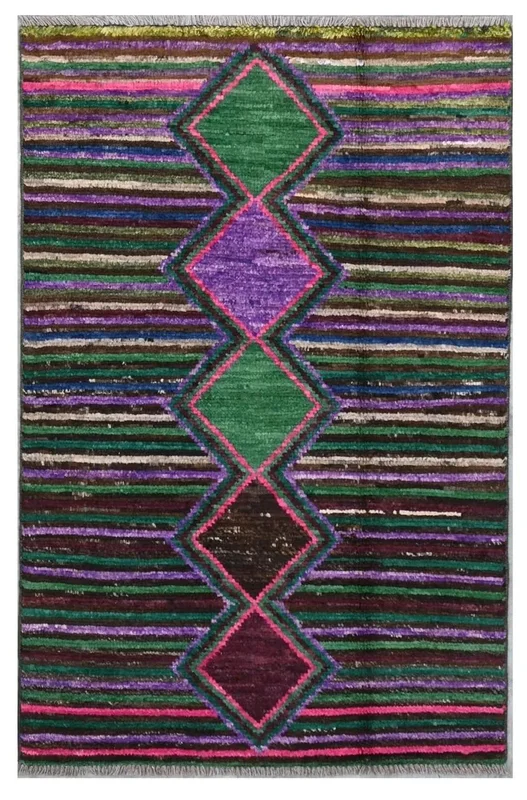 Small Berber Colourful Rug 75X118 Wool