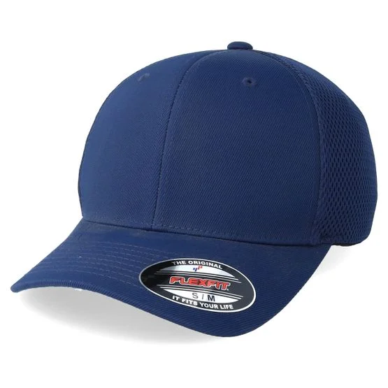 Flexfit - Blå flexfit Kasket - Tactel Mesh Navy @ Hatstore