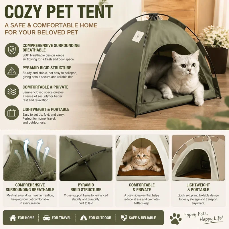 AliExpress - Haustier-Zeltbett Katzenhaus Zubehör Warme Kissen Möbel Sofa Korb Betten Winter Muschelförmige Kätzchenzelte für Katzen
