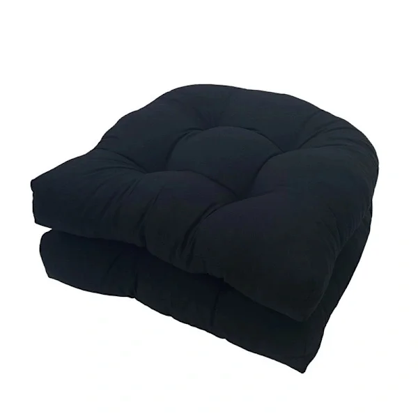 Farmhouse Chair Cushions, Outdoor Garden Sofas, Rattan Chairs, Moisture-proof and Waterproof Seat Cushions, Cushions and Home Tatami Mats black 45*