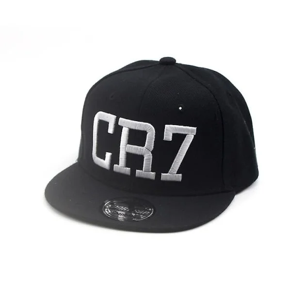 Ny 2023 Børne Cr7 Kasket Sommer Baseballkasket Hat Drenge Piger Børn Snapback Ronaldo Hat Hip Hop Kasketter (FMY) Sort 50-54CM