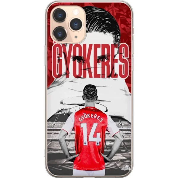 Kompatibelt Mobilskal till Apple iPhone 11 Pro Viktor Gyökeres Arsenal - Fotbollsmotiv med tröja nummer 14 på arenan