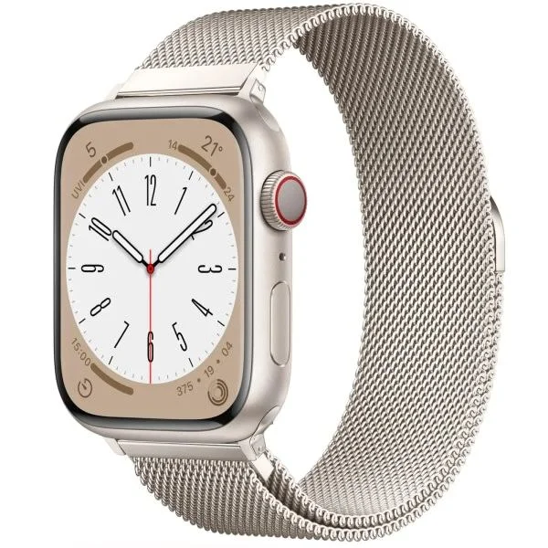 【DT】Milanese loop armband för Apple Watch band 44mm 40mm 45mm 49mm 41mm 38mm 42mm Armband iwatch Series 9 3 6 5 SE 7 8 Ultra 2 stjärnljus -